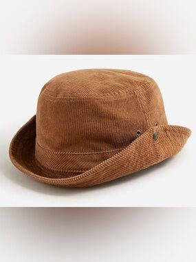 J.Crew Garment-dyed corduroy bucket hat with snaps New